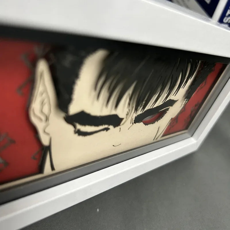 3D Anime Lamp | LED Light Box | Decoration Lamp with favorite characters | Berserk Guts