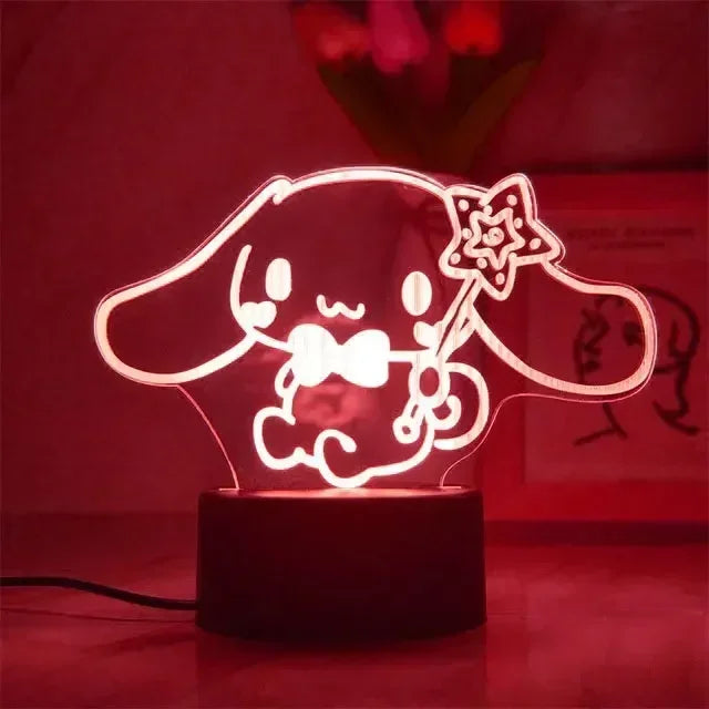 Kawaii Sanrio | LED Night Lights | Acrylic Lamp (16 colors)