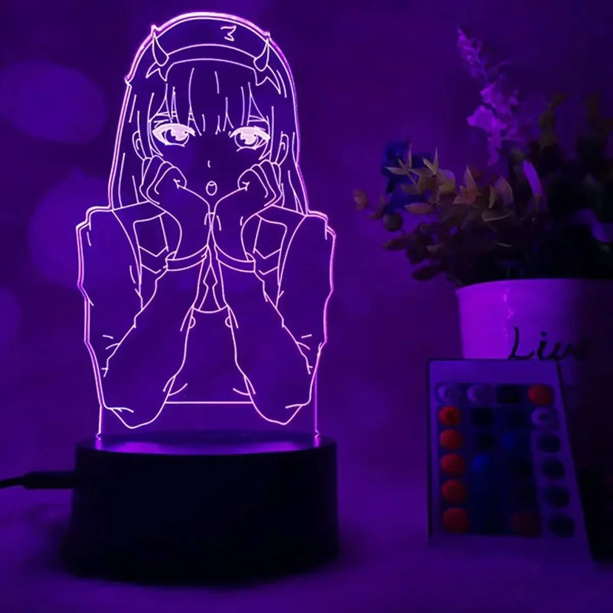 Zero Two | LED Night Lights | Acrylic Lamp (16 colors)