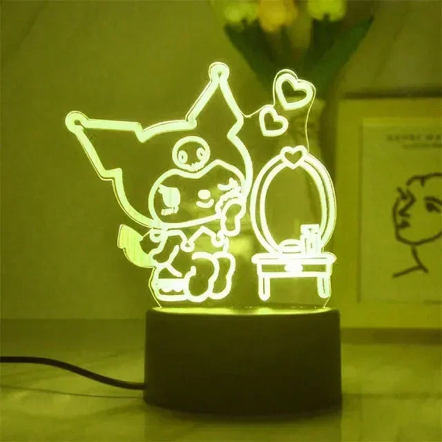 Kawaii Sanrio | LED Night Lights | Acrylic Lamp (16 colors)