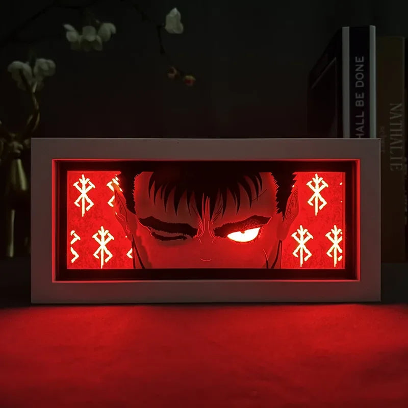 3D Anime Lamp | LED Light Box | Decoration Lamp with favorite characters | Berserk Guts