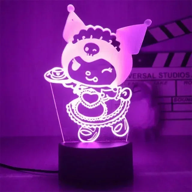 Kawaii Sanrio | LED Night Lights | Acrylic Lamp (16 colors)