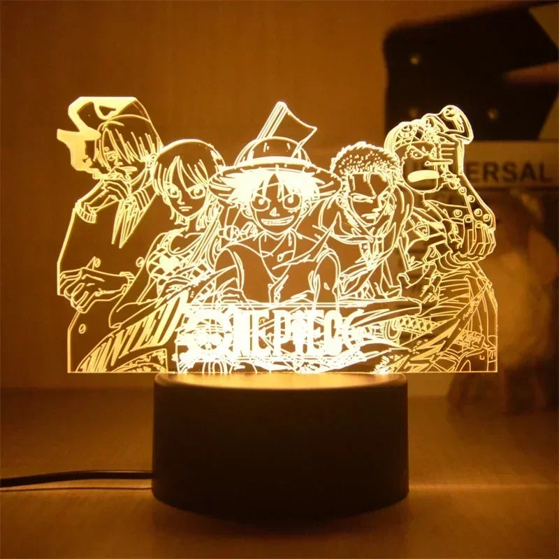 3D Anime One Piece | LED Night Lights | Acrylic Lamp