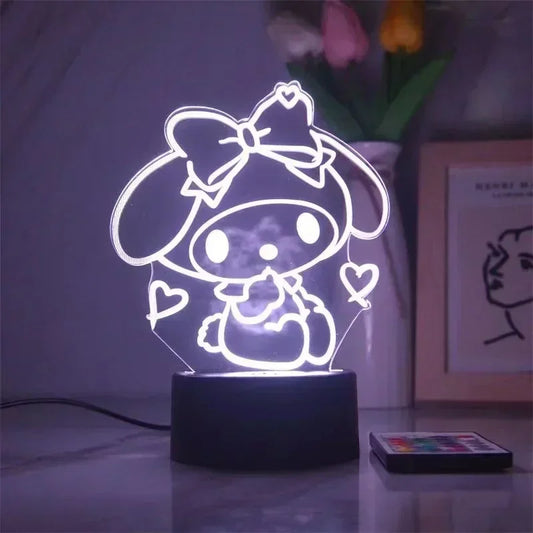 Kawaii Sanrio | LED Night Lights | Acrylic Lamp (16 colors)