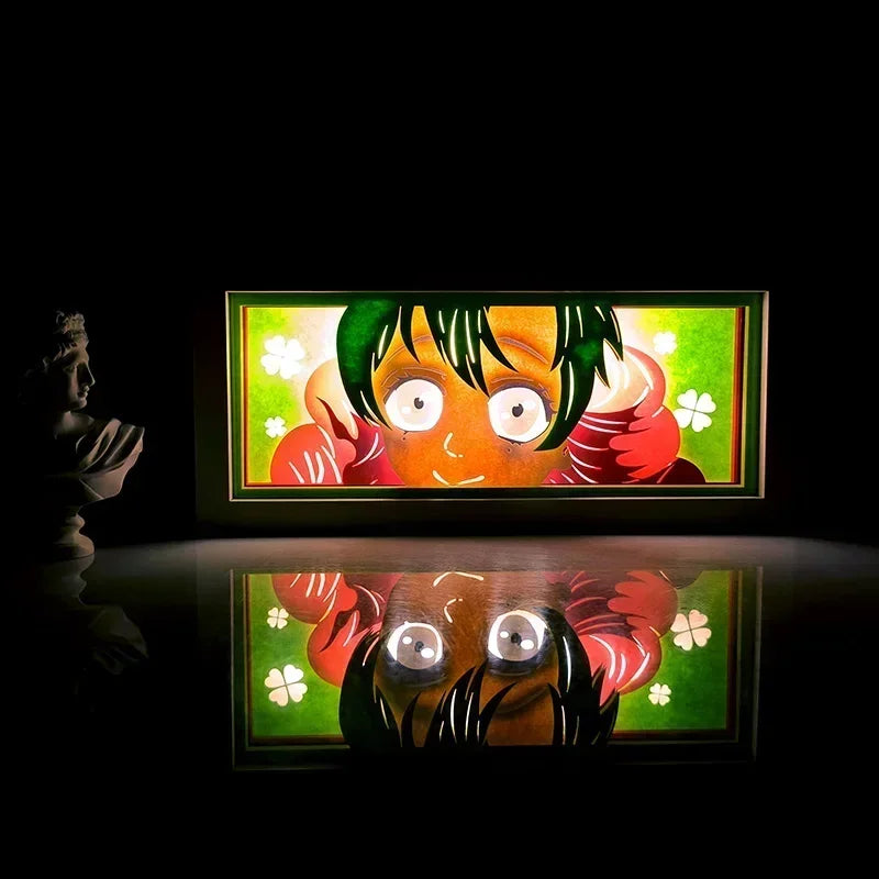 Demon Slayer Kimetsu No Yaiba | Boîte à lumière LED 3D Anime | Lampe de décoration avec personnages préférés 