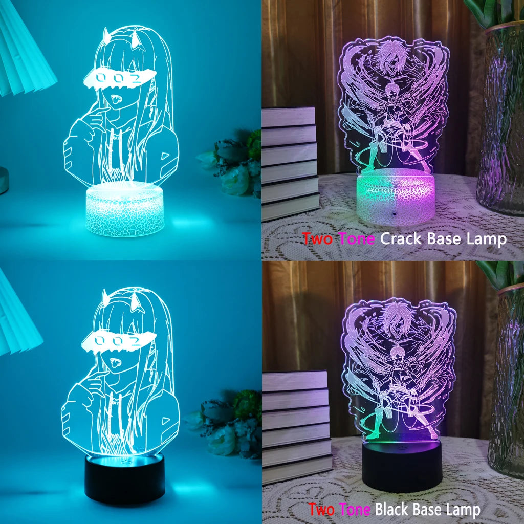 Anime 3D Lamp | LED Night Lights | Acrylic Lamp (7 colors)