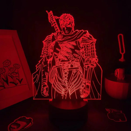 Anime Berserk Guts | LED Night Lights | Acrylic Lamp (16 colors)