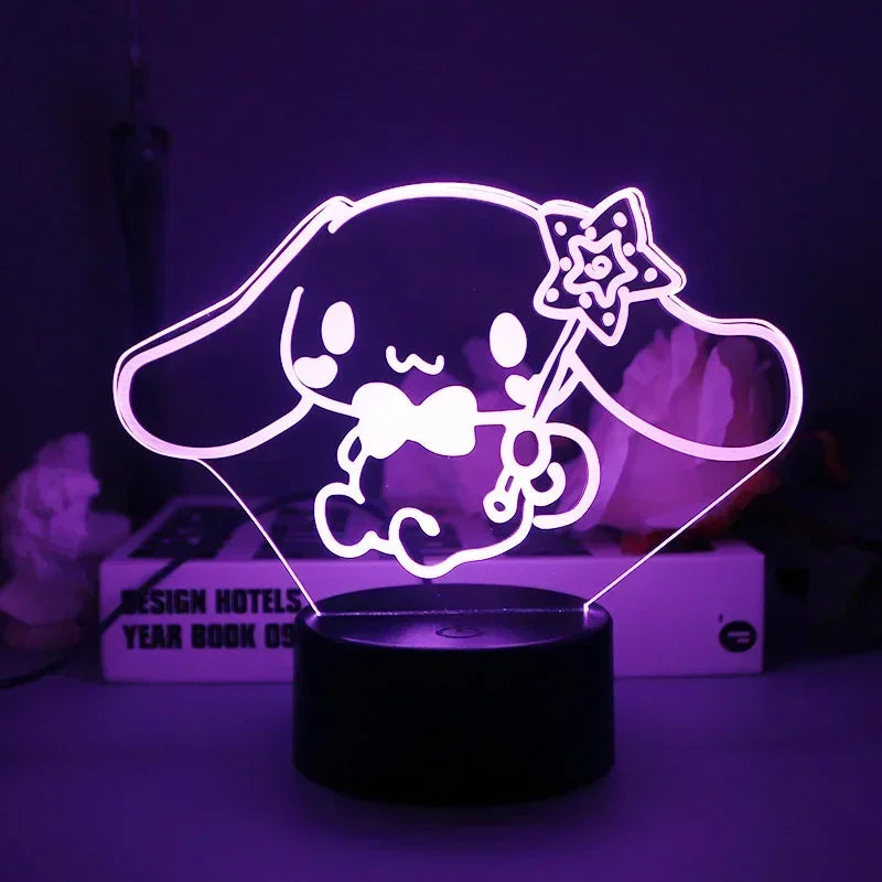 Kawaii Sanrio | LED Night Lights | Acrylic Lamp (16 colors)