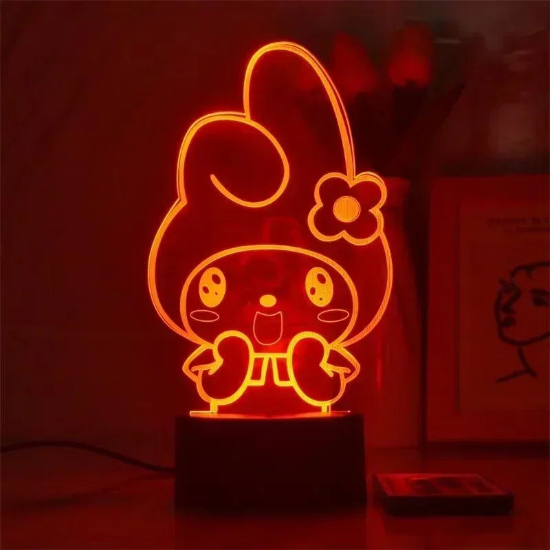 Kawaii Sanrio | LED Night Lights | Acrylic Lamp (16 colors)