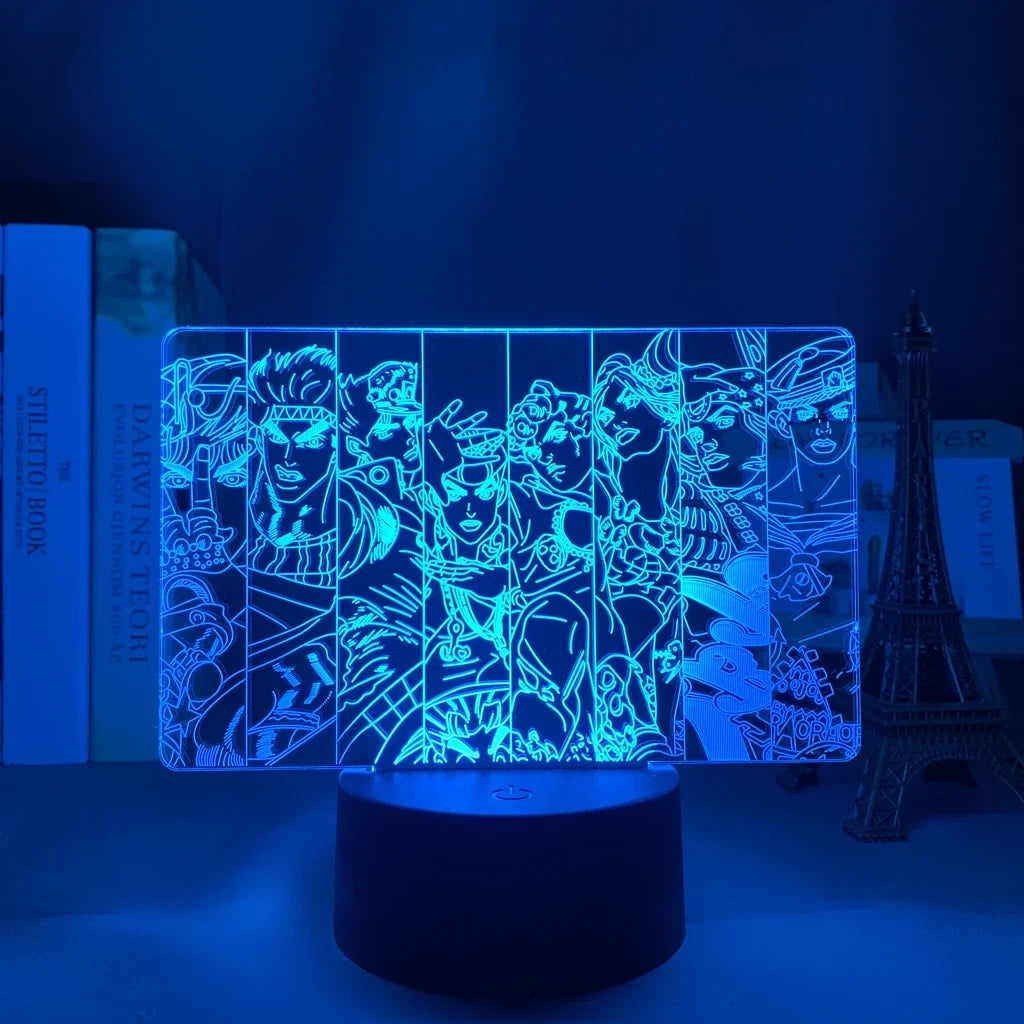 JoJo Bizarre Adventure | LED Night Lights | Acrylic Lamp (16 colors)